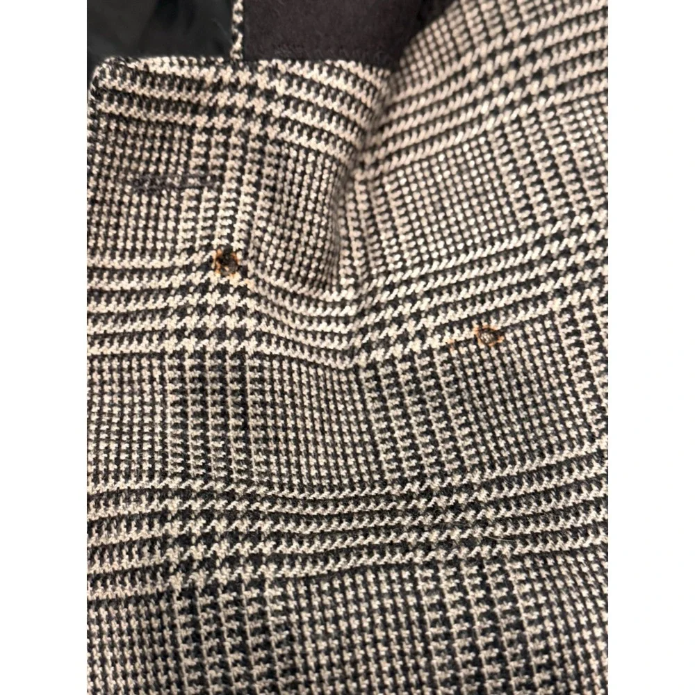 Mens Chaps Ralph Lauren Grey Plaid Two Button Blazer Notched Lapel Sport Coat